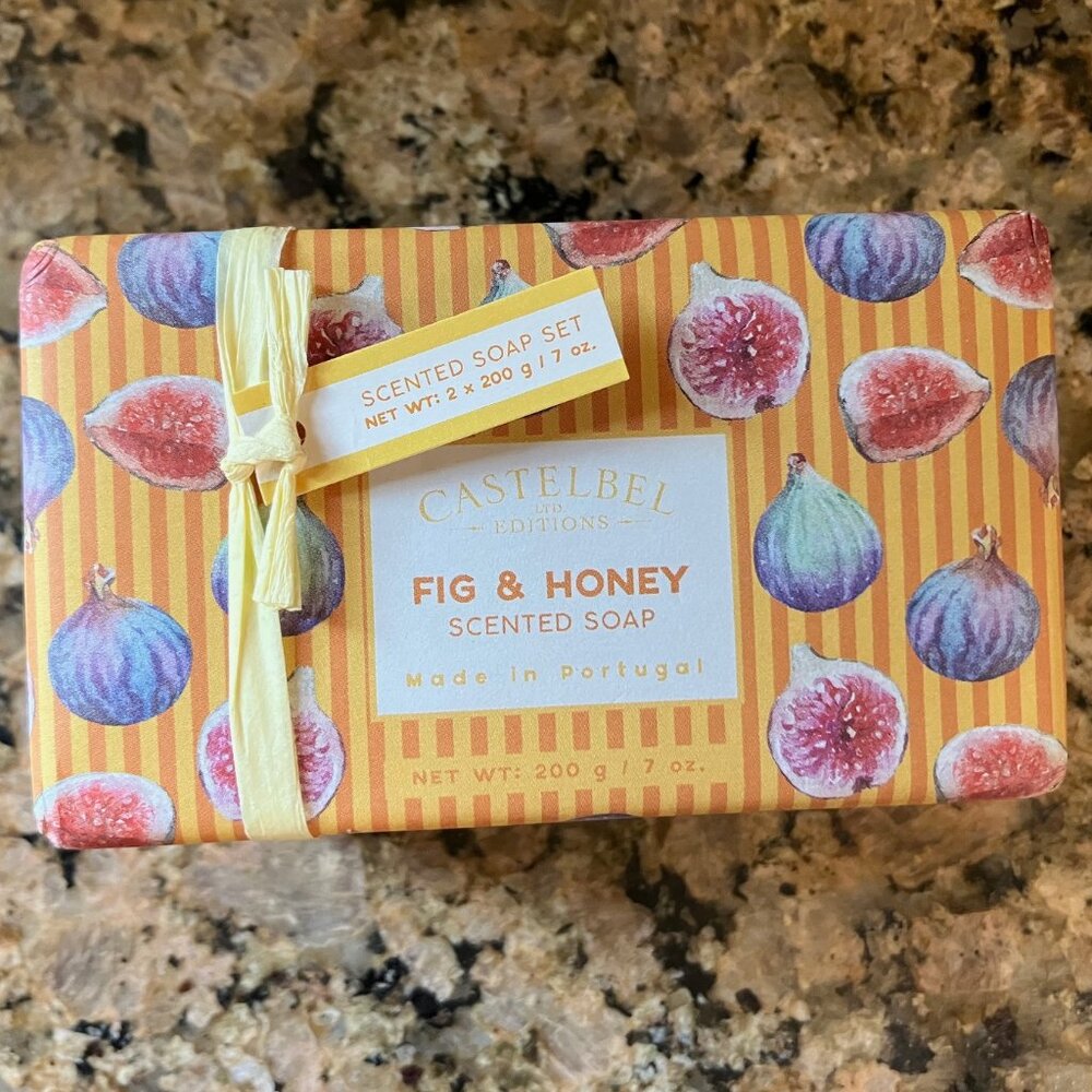 Castelbel Portuguese Fig & Honey Scented Soap 2 Pack - NWT.